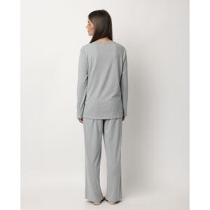 Admas ชุดนอนแขนโอเวอร์ไซส์สำหรับผู้หญิง XS, ชุดนอนผ้าสแปนเด็กซ์เอวยางยืดมีเชือกรูดแบบนุ่มพิเศษระบายอากาศได้สำหรับใส่อยู่บ้าน - Product Image 6