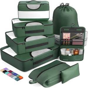 New arrivals du lịch hành lý Organizer Túi <span class=keywords><strong>Set</strong></span> 8 Piece xách tay vali lưu trữ Cubes với dây kéo phụ kiện thời trang - Product Image 3