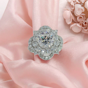 Anillo de Boda Listo para Mujer, Joyería Fina Personalizable, Centro Vacío, Diamante Cultivado en Laboratorio, 18KW - Product Image 1