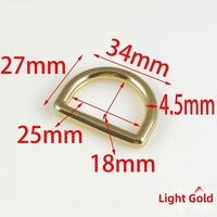 Anneau en D semi-circulaire en alliage de zinc moulé sous pression, 25 mm, pour sangles de bagages et de sacs à dos, modèle Y003/DK003