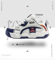 Espadrilles décontractées à semelle épaisse avec impression personnalisée, chaussures décontractées de style skateboard pour hommes
