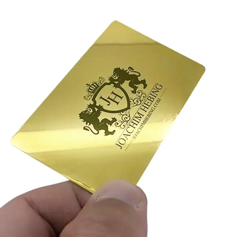 Customized Unique embossed metal business card/VIP card gold card