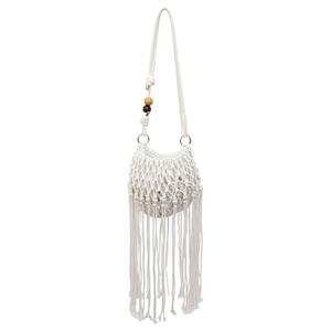 Bolso <span class=keywords><strong>de</strong></span> hombro <span class=keywords><strong>de</strong></span> cuerda <span class=keywords><strong>de</strong></span> algodón con flecos <span class=keywords><strong>de</strong></span> macramé hecho a mano <span class=keywords><strong>de</strong></span> estilo bohemio, bandolera <span class=keywords><strong>de</strong></span> malla <span class=keywords><strong>de</strong></span> <span class=keywords><strong>ganchillo</strong></span> personalizada con borla larga - Product Image 6