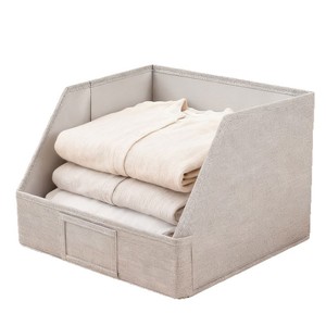 <b>Clothes</b> <b>Storage</b> Box Rectangle Foldable Without Lid Gray 30.6x30.6x25.6cm For Home Dormitory Use - Product Image 5