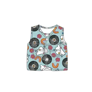 Qingli Chaleco ODM Snap Button Sleeveless Custom Bamboo Baby Vest & Waistcoats