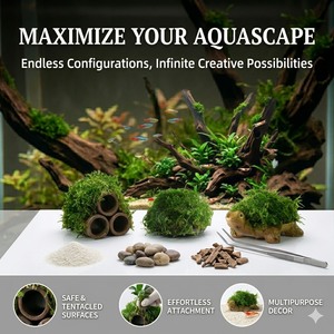 Décoration aquatique en céramique <span class=keywords><strong>pour</strong></span> aquarium, style moderne et éco-responsable, idéale <span class=keywords><strong>pour</strong></span> poissons et crevettes en extérieur - Product Image 3