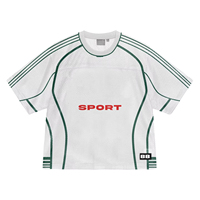 Custom Mesh Street Hip Hop Sublimación American Club Camiseta de entrenamiento de fútbol de gran tamaño Fan Edition Camisetas de fútbol