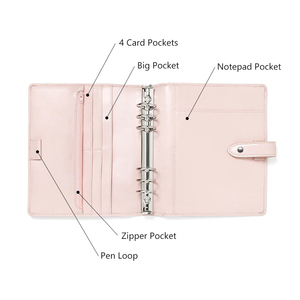 Nueva Carpeta <span class=keywords><strong>de</strong></span> cuero PU <span class=keywords><strong>de</strong></span> 6 anillos con impresión a todo color personalizada, planificador <span class=keywords><strong>de</strong></span> profesores, <span class=keywords><strong>cuaderno</strong></span>, conjunto <span class=keywords><strong>de</strong></span> carpeta <span class=keywords><strong>de</strong></span> presupuesto - Product Image 3