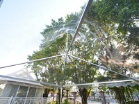 Tente Pagode Transparente 5x5m avec Structure en Aluminium et Toit en PVC Clair pour Mariage et Fêtes