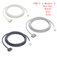 Câble de haute qualité pour MS 3 140W USB-C vers MS 3 Câble pour Mac Book Pro 16 14 pouces M2 M1 PD3. Câble USB C vers 3 tresses, 6,6 pieds, PD