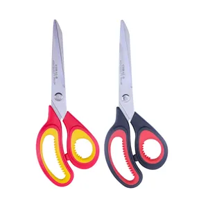 High Quality 9.5 Inch Plastic Handle Stainless Steel Household Scissors Fabric Sewing Tailor Scissors