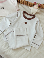 Conjunto de Ropa de Dormir de Terciopelo para Niños, Personalizado, Cintura Alta, Protección Abdominal, Algodón de Color, Ropa para el Hogar