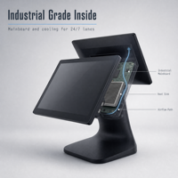 Tablette POS double écran RUINAI RN-X16 Windows/Android avec écran tactile capacitif, Wi-Fi 6, imprimante thermique 58 mm pour la vente au détail