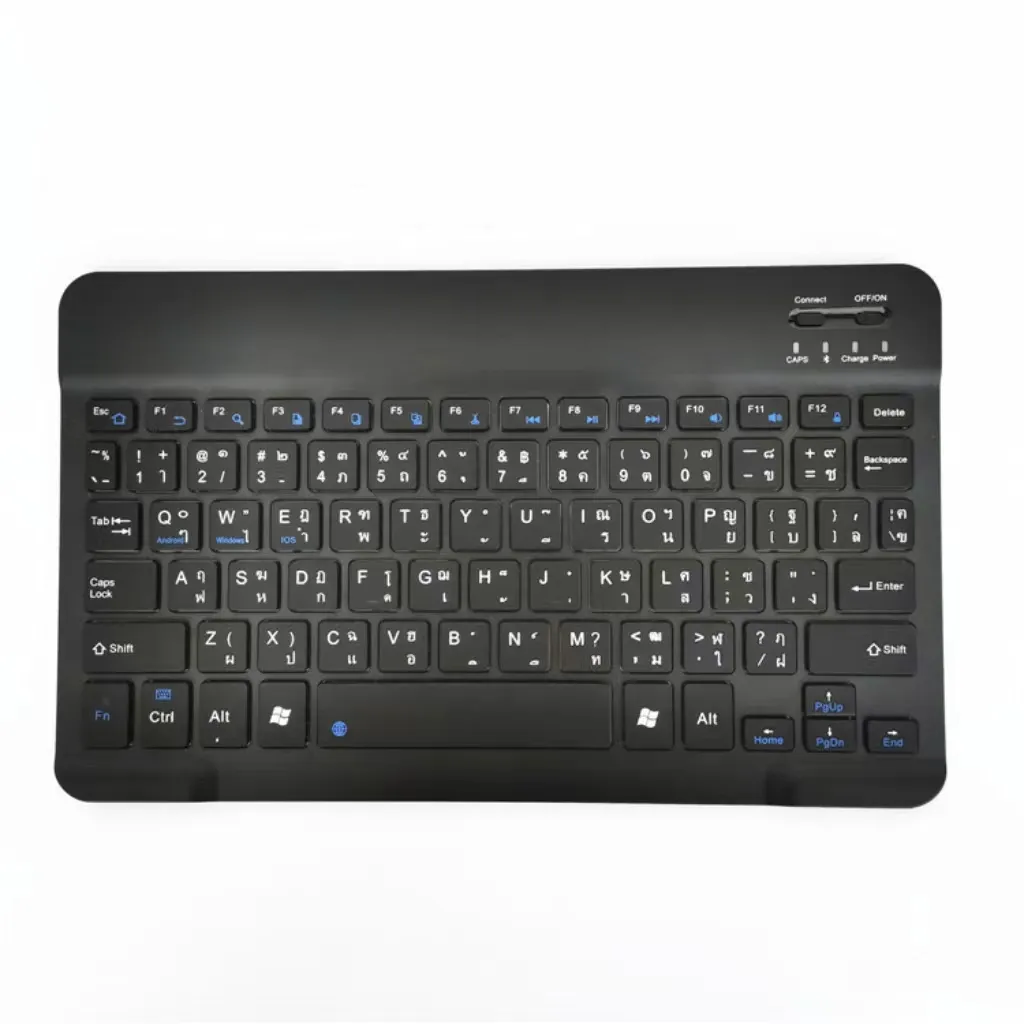 Langue thaïlandaise clavier universel Portable sans fil à dents bleues pour Ipad 10.2 clavier de Table avec batterie Rechargeable intégrée