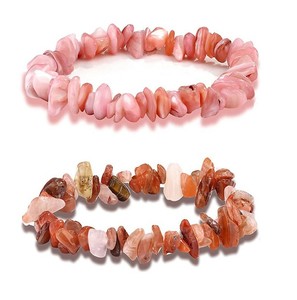 Pulsera de Chip de cristal de piedras preciosas naturales curativas, cuentas de piedra de Chip Irregular de grava colorida, pulseras de cuentas elásticas Reiki, joyería - Product Image 3