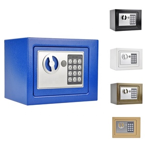 Mini coffre-fort bleu, serrure numérique électronique, forme cubique, pour la maison, le bureau, le stockage de bijoux et d'argent liquide - Product Image 3