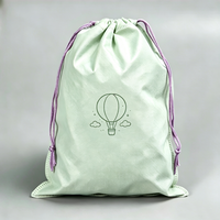 Pochette à cordon pliable et portable en non-tissé, jetable et réutilisable, avec logo personnalisé pour l'hôtellerie, la blanchisserie, les chaussures et l'emballage cadeau