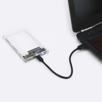 Harga pabrik 2.5 inci SATA HDD SSD penutup USB 3.0 Hard Disk eksternal kasus kotak plastik Casing 7 mm-9.5 mm