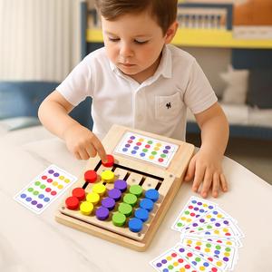 Montessori & Pattern Mind Training for Kids Slide <b>Puzzle</b> Color Sorting Matching Toys - Product Image 3