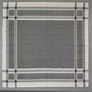 Woven Jacquard Arab Head Scarf Men Kuffiyeh Palestine Scarf Yashmagh Shemagh Black Arafat Scarf for Men - Product Image 3