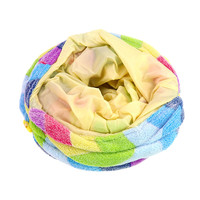 Tube de tunnel interactif pour chaton de couleur arc-en-ciel Tunnel de chat pliable à 3 voies résistant aux rayures pour l'intérieur