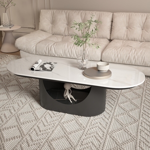 Mesa de Centro Extensible de Estilo Moderno con Panel de Abedul y Superficie de Piedra, para Sala de Estar, Diseño Creativo y <span class=keywords><strong>Popular</strong></span> en Internet - Product Image 4
