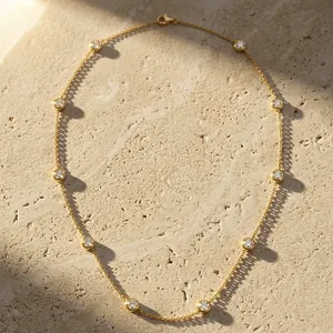 Collar con Colgante de Moissanita VVS1 Color D en Plata de Ley 925 con Baño de Rodio, Regalo de la Suerte para Mujer, Venta al por Mayor - Product Image 3