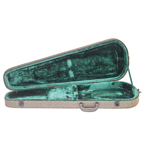 Étui rigide en forme de larme pour <span class=keywords><strong>guitare</strong></span> électrique <span class=keywords><strong>Strat</strong></span> / Tele avec doublure en peluche verte - Product Image 5