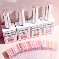 Base Coat Gel UV Personnalisable pour Ongles – Couleur Nude Rose Effet Gelée – Idéal Salons et Usage Domestique