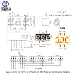 QZ bonne qualité en gros point culminant 2381AB 0.28 pouces couleur bleue 3 chiffres 7 segments led affichage - Product Image 3
