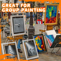 Lot de 6 toiles de peinture à l'huile extensibles de 40x50 cm (380g) pour artistes, résistantes à l'huile, pour la peinture artistique