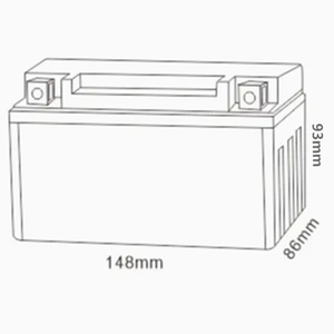 Mhb YTX7A-BS Moto Vrla kurşun asit bakım gerektirmeyen akü <span class=keywords><strong>12V</strong></span> 7Ah kuru Mf motosiklet pil - Product Image 2