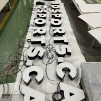 Enseigne LED à éclairage frontal en acrylique de qualité supérieure |   Signalétique personnalisée résistante à l'eau avec film 3M pour affichages de bureau