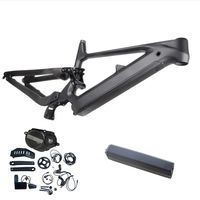 Cadre de vélo électrique en carbone Dengfu E82 2026 à suspension intégrale avec écran intégré et dropout UDH pour moteur central Bafang M510 M560