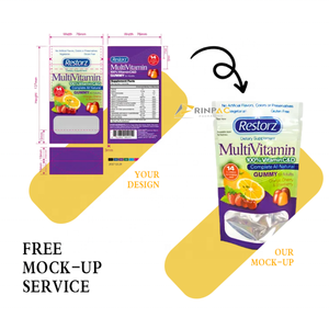 Impresión directa Diseño personalizado Resellable 3,5 <span class=keywords><strong>gramos</strong></span> Plástico Stand up Pouch 8th Comestible Gummies Candy Mylar Bolsas Con caja para alimentos para mascotas - Product Image 3