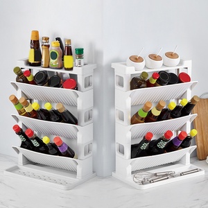 Multi-Function <b>Kitchen</b> <b>Storage</b> Organizer Folding <b>Rack</b> Countertop Freestanding Jars Sauce Seasoning Holder Multi-Layer Spice <b>Rack</b> - Product Image 1