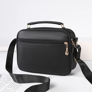 Sac carré petit format Mr.Puffer à motif diamant, noir, bandoulière, pour femme, usage quotidien, printemps 2025 - Product Image 3