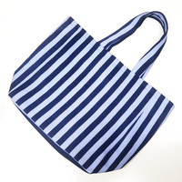 Sac fourre-tout rayé grande capacité, sac à bandoulière de plage, sac de shopping réutilisable en tissu éponge rayé pour les voyages et l'usage quotidien
