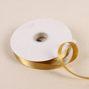 Băng ruy băng satin vàng hai mặt chất lượng cao 38mm 100% <span class=keywords><strong>polyester</strong></span>, may đo theo yêu cầu, bán sỉ, dùng gói quà - Product Image 3