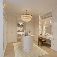 Ensemble de meubles de salon de villa, services de design d'intérieur 3D de luxe, canapé en cuir sectionnel, décoration intérieure