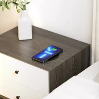 Chargeur sans fil dissimulé sous le bureau, distance de charge de 50 mm, utilisation dans les hôtels et les cafés
