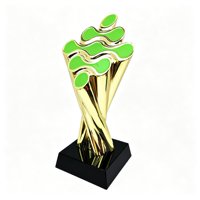 Trophée de récompense en aluminium gravé durable, souvenir d'entreprise, cadeau d'entreprise, vente en gros, usine chinoise Gold Enterprise