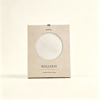 WELLNESS Aroma Home Decor Manufacturer Custom Private Label Hanging Ceramic Scented Stone Car Air Freshener Tablet Aromatherapy