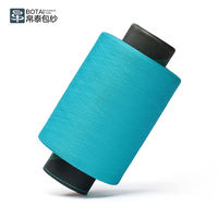 Fil recyclé en nylon/polyester mélangé, haute résistance, anti-bactérien, anti-boulochage, filé à anneaux, teint en masse, super doux, pour broderie