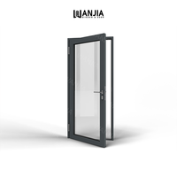 Porte d'entrée à rupture de pont thermique WANJIA, porte en aluminium, porte d'entrée moderne, porte patio en verre