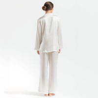 Ensemble pyjama pour femmes Beefey de haute qualité, élégant, décontracté, léger, confortable, manches longues et pantalon, taille élastique, col en V