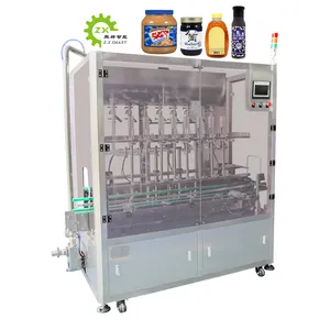 ZXSMART 8 cabeza automática 500Ml botella enlatada caramelo jarabe Chocolate mermelada fruta puré máquina de llenado