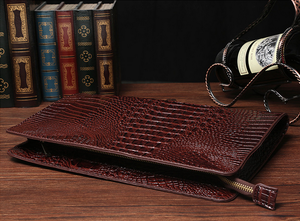 <span class=keywords><strong>Pochette</strong></span> da <span class=keywords><strong>Uomo</strong></span> Personalizzata in Pelle di Coccodrillo Fashion per Tutte le Stagioni - Product Image 4