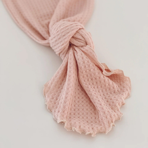 IBaifei personalizzato di cotone Waffle per neonati Set di vestiti per neonati morbido <span class=keywords><strong>corredino</strong></span> da doccia coperta da regalo fascia per la testa camici a nodo - Product Image 5