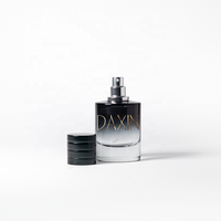 Faible quantité minimale de commande Stock Parfum Vaporisateur Bouteille En Verre 30ml 50ml 100ml Cylindre Bouteille De Parfum Gradient Bleu Couleur avec Bouchon Magnétique
